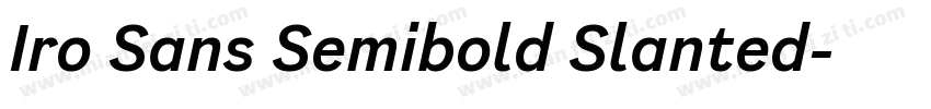 Iro Sans Semibold Slanted字体转换